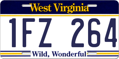 WV license plate 1FZ264