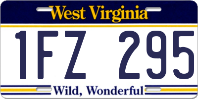 WV license plate 1FZ295