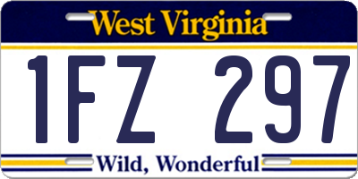 WV license plate 1FZ297
