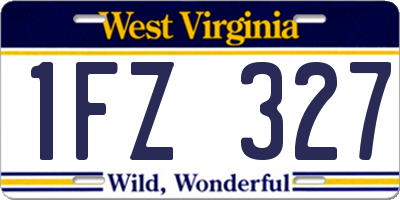 WV license plate 1FZ327