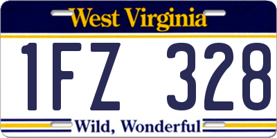 WV license plate 1FZ328