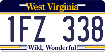 WV license plate 1FZ338