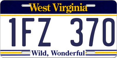 WV license plate 1FZ370