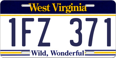 WV license plate 1FZ371