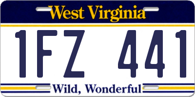 WV license plate 1FZ441