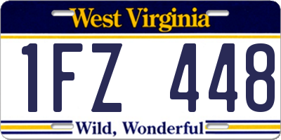WV license plate 1FZ448