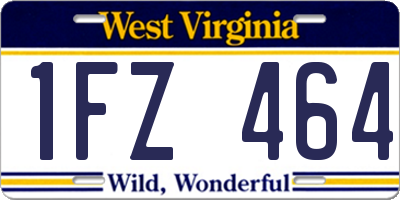 WV license plate 1FZ464