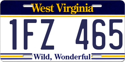 WV license plate 1FZ465