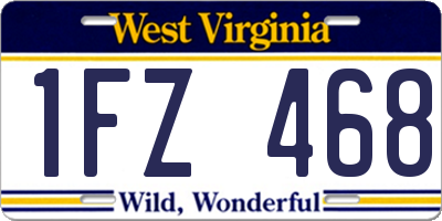 WV license plate 1FZ468