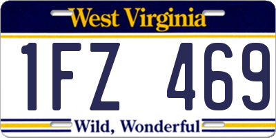 WV license plate 1FZ469