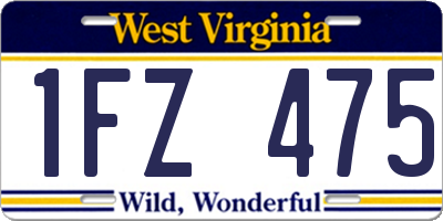 WV license plate 1FZ475