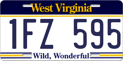 WV license plate 1FZ595