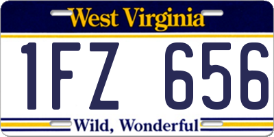 WV license plate 1FZ656
