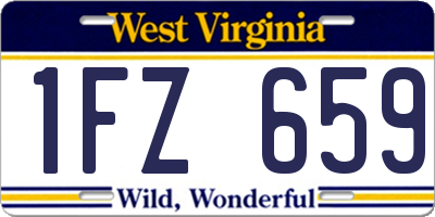 WV license plate 1FZ659