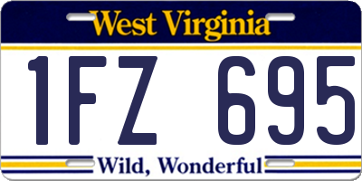 WV license plate 1FZ695