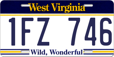 WV license plate 1FZ746