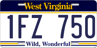 WV license plate 1FZ750