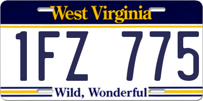 WV license plate 1FZ775