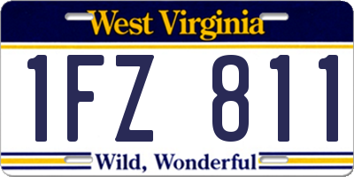 WV license plate 1FZ811