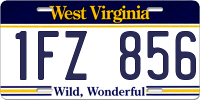 WV license plate 1FZ856