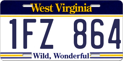 WV license plate 1FZ864