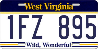 WV license plate 1FZ895