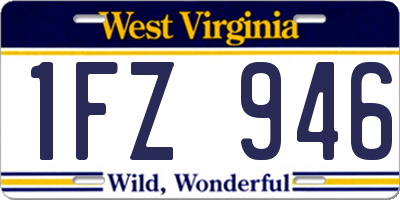 WV license plate 1FZ946