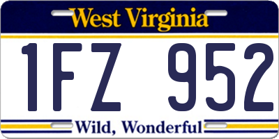 WV license plate 1FZ952