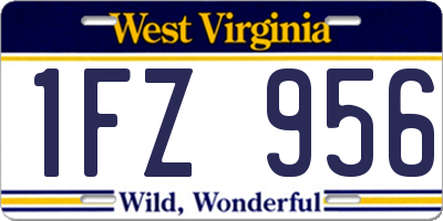 WV license plate 1FZ956