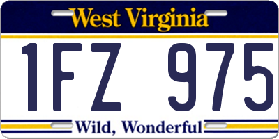 WV license plate 1FZ975