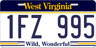 WV license plate 1FZ995