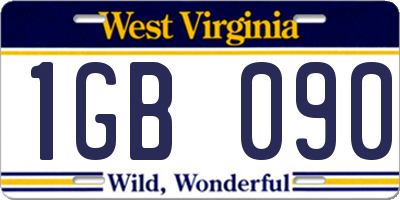 WV license plate 1GB090