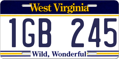 WV license plate 1GB245