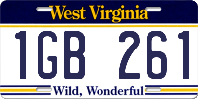 WV license plate 1GB261
