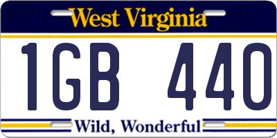 WV license plate 1GB440