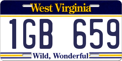 WV license plate 1GB659
