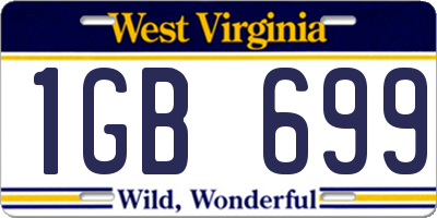 WV license plate 1GB699
