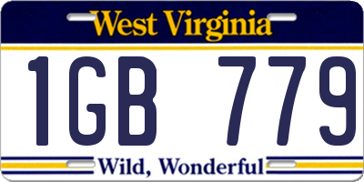 WV license plate 1GB779