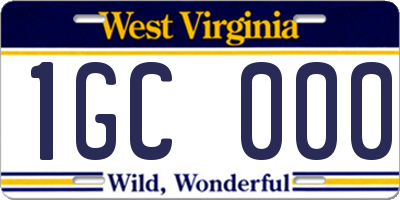 WV license plate 1GC000