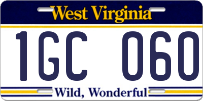WV license plate 1GC060