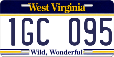 WV license plate 1GC095