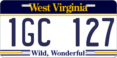 WV license plate 1GC127