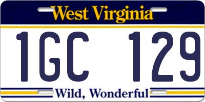 WV license plate 1GC129