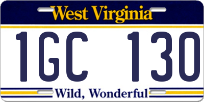 WV license plate 1GC130