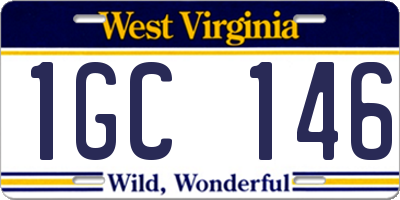 WV license plate 1GC146