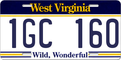 WV license plate 1GC160