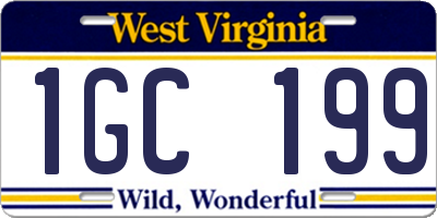 WV license plate 1GC199