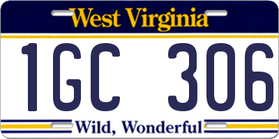 WV license plate 1GC306