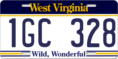 WV license plate 1GC328