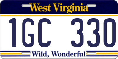 WV license plate 1GC330